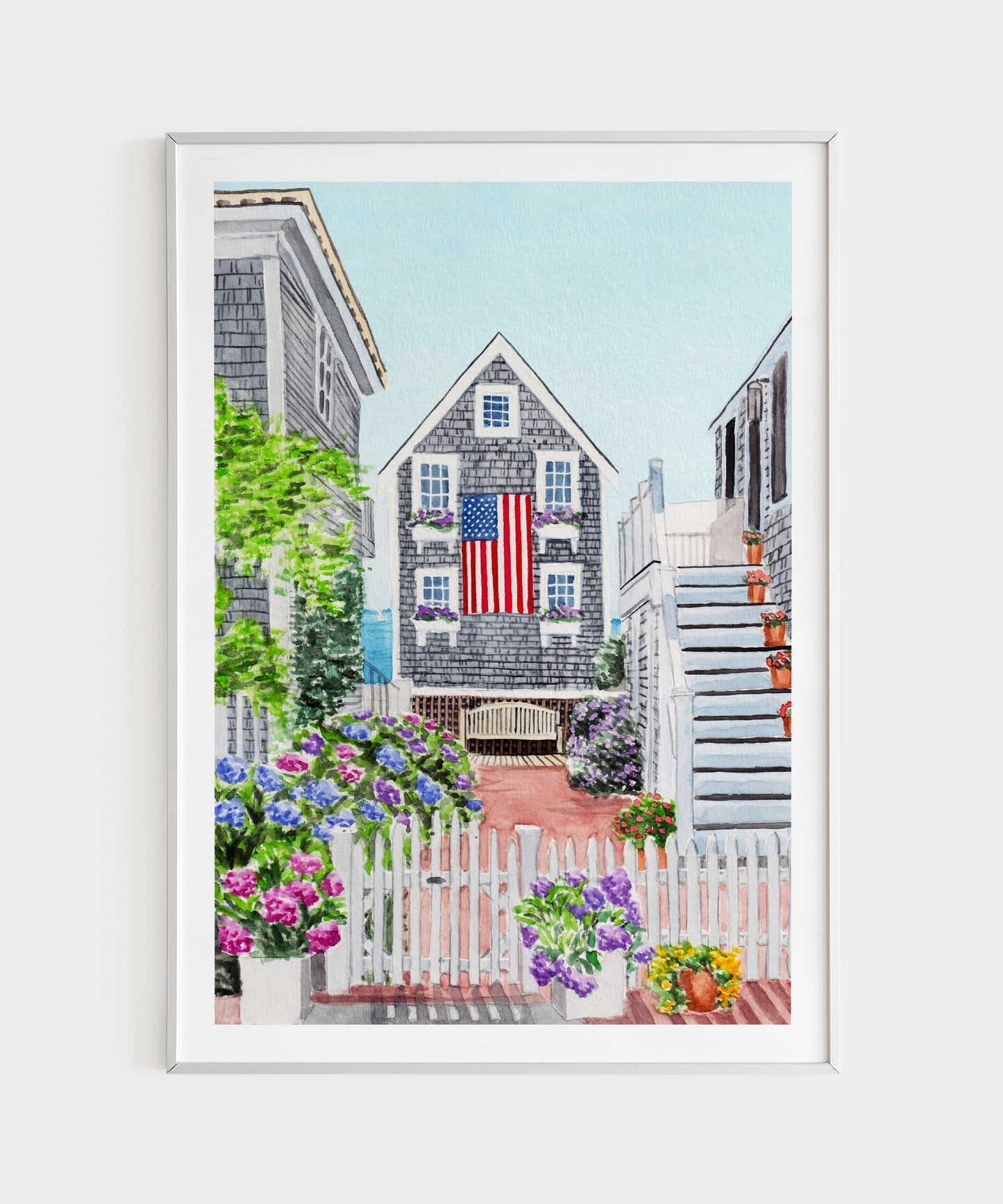 Cape Cod watercolor art - NorrskenArt