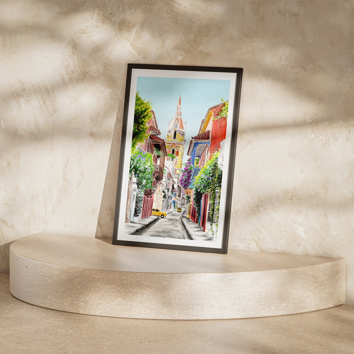Cartagena Watercolor Art Print - Colombia Wall Art - NorrskenArt