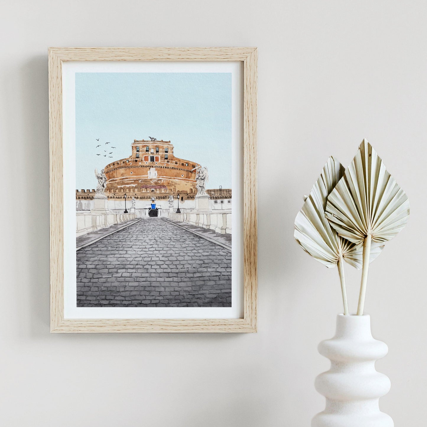 Castel Sant'Angelo Rome Watercolor Art Print