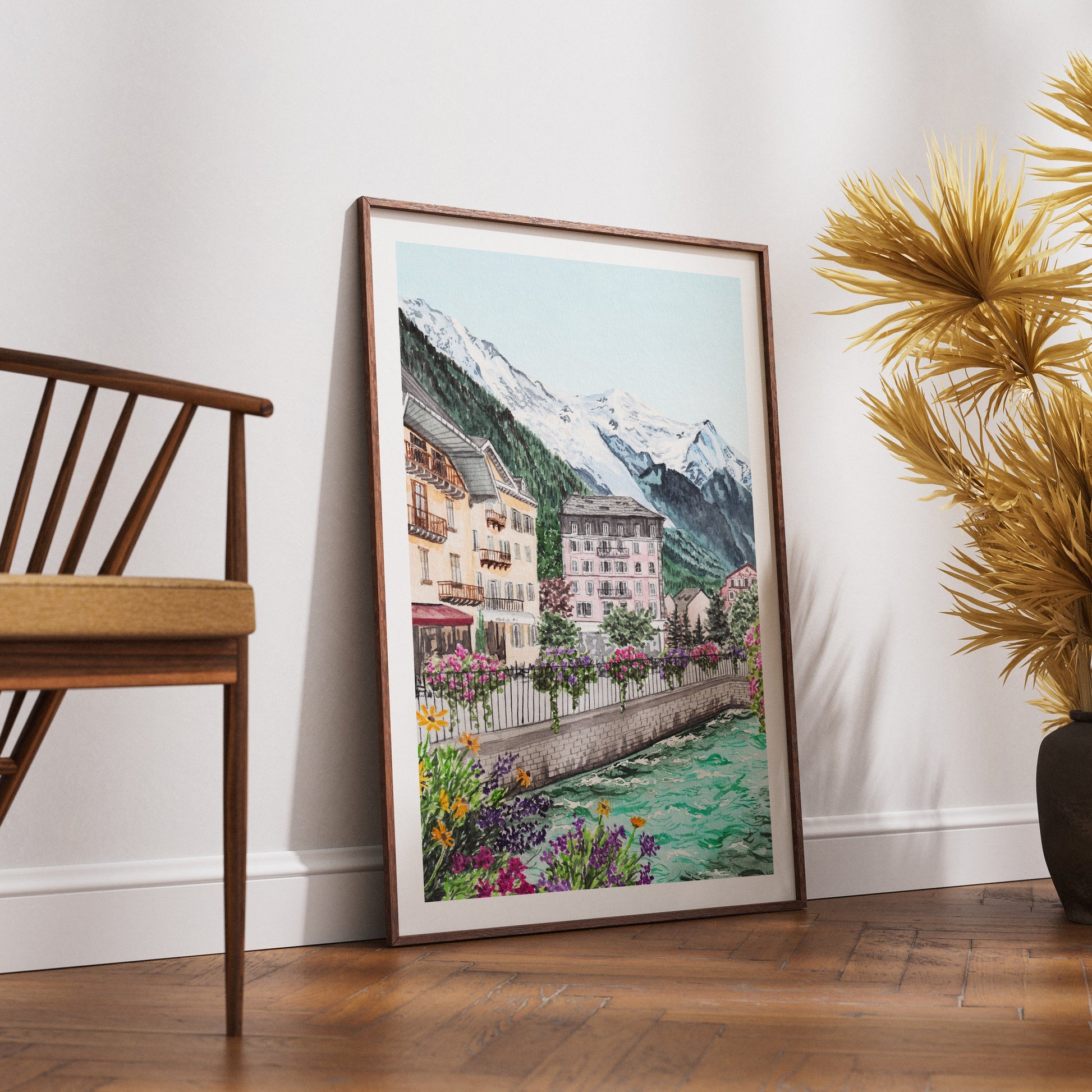 Chamonix French Alps Art - NorrskenArt