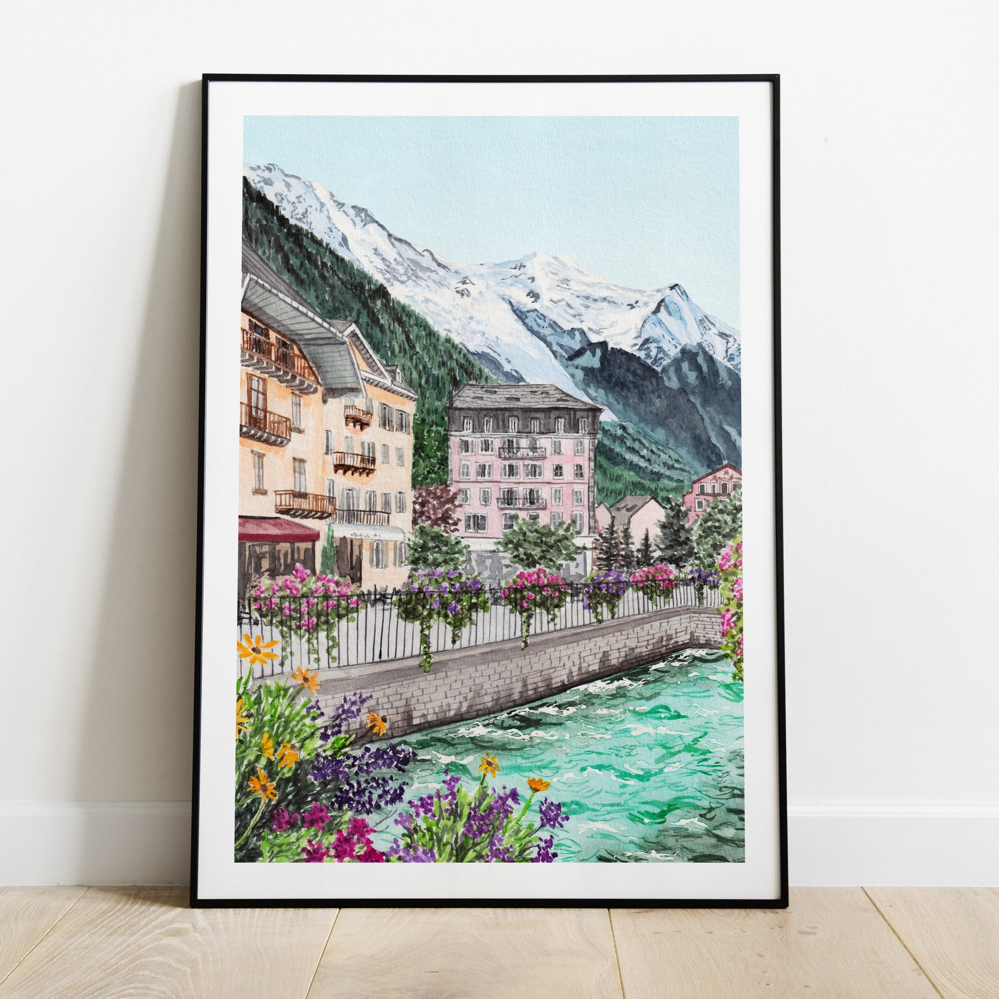 Chamonix French Alps Landscape - NorrskenArt