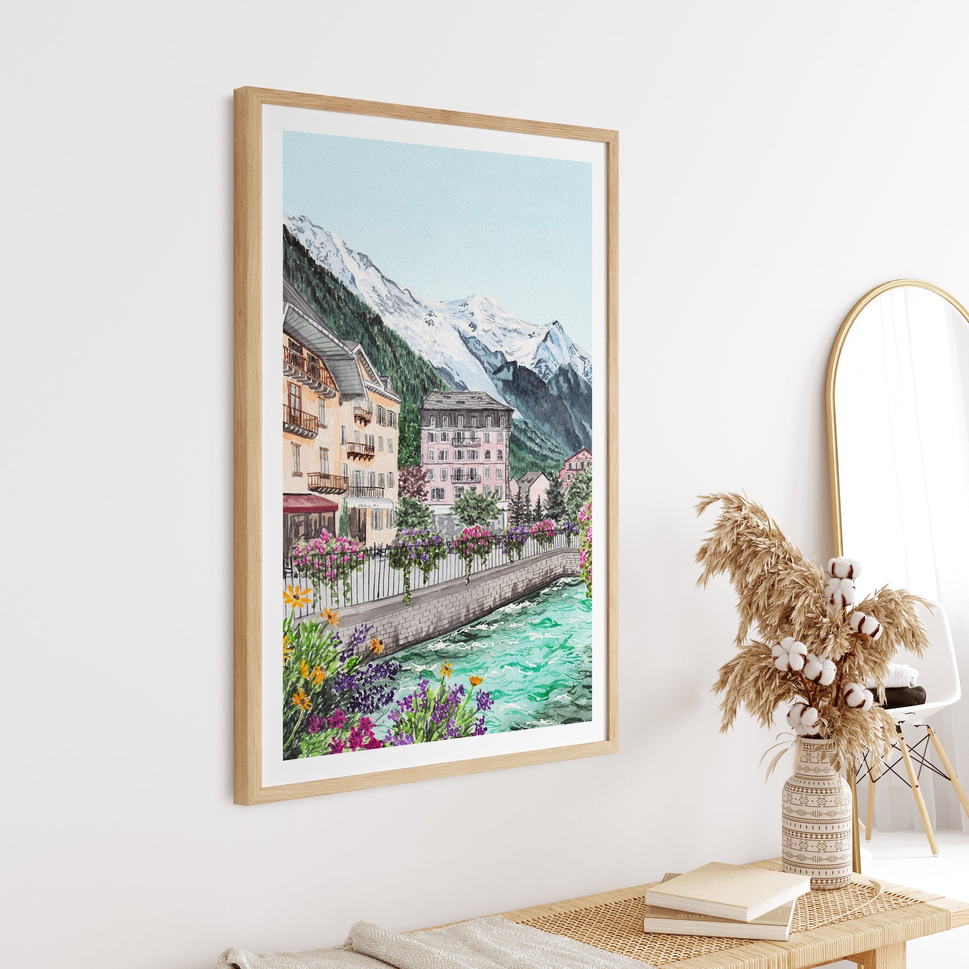 Chamonix Watercolor Printable Art - NorrskenArt