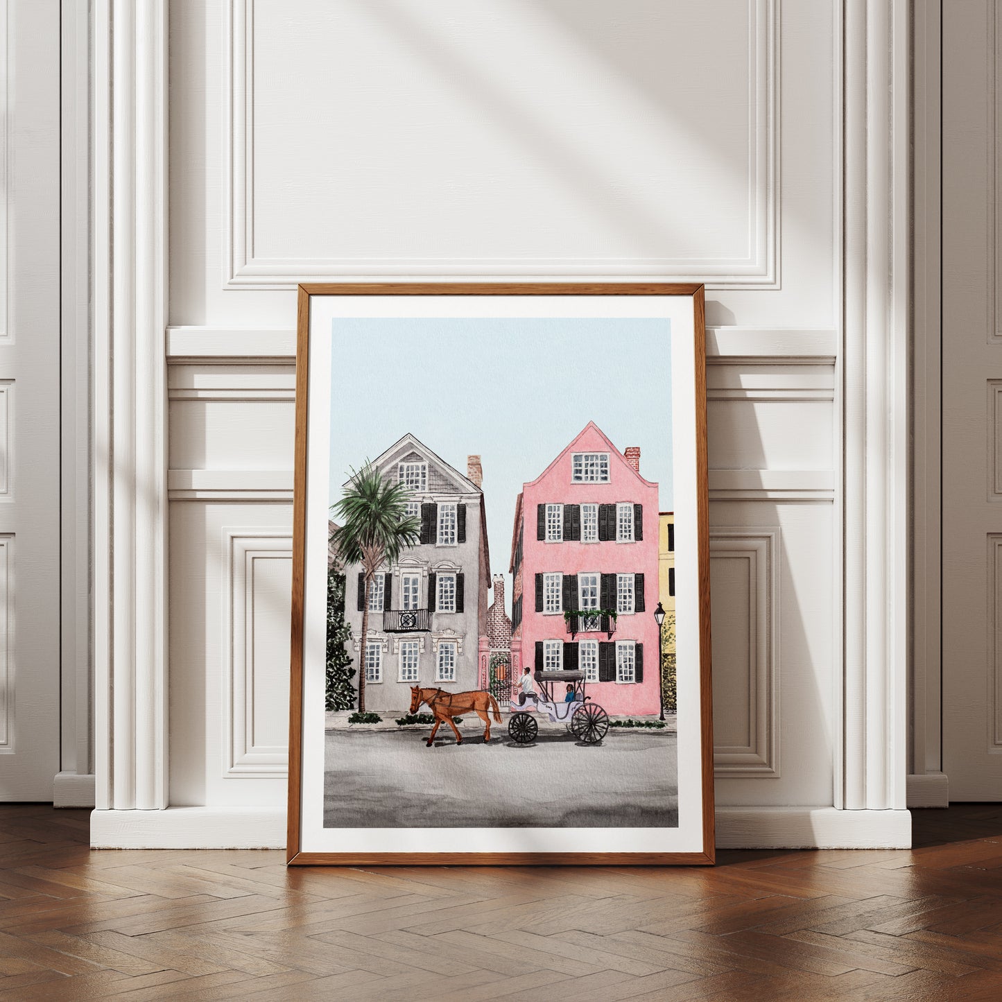 Charleston Watercolor Art, South Carolina Beach House Decor, Charleston Cityscape, Southern Art