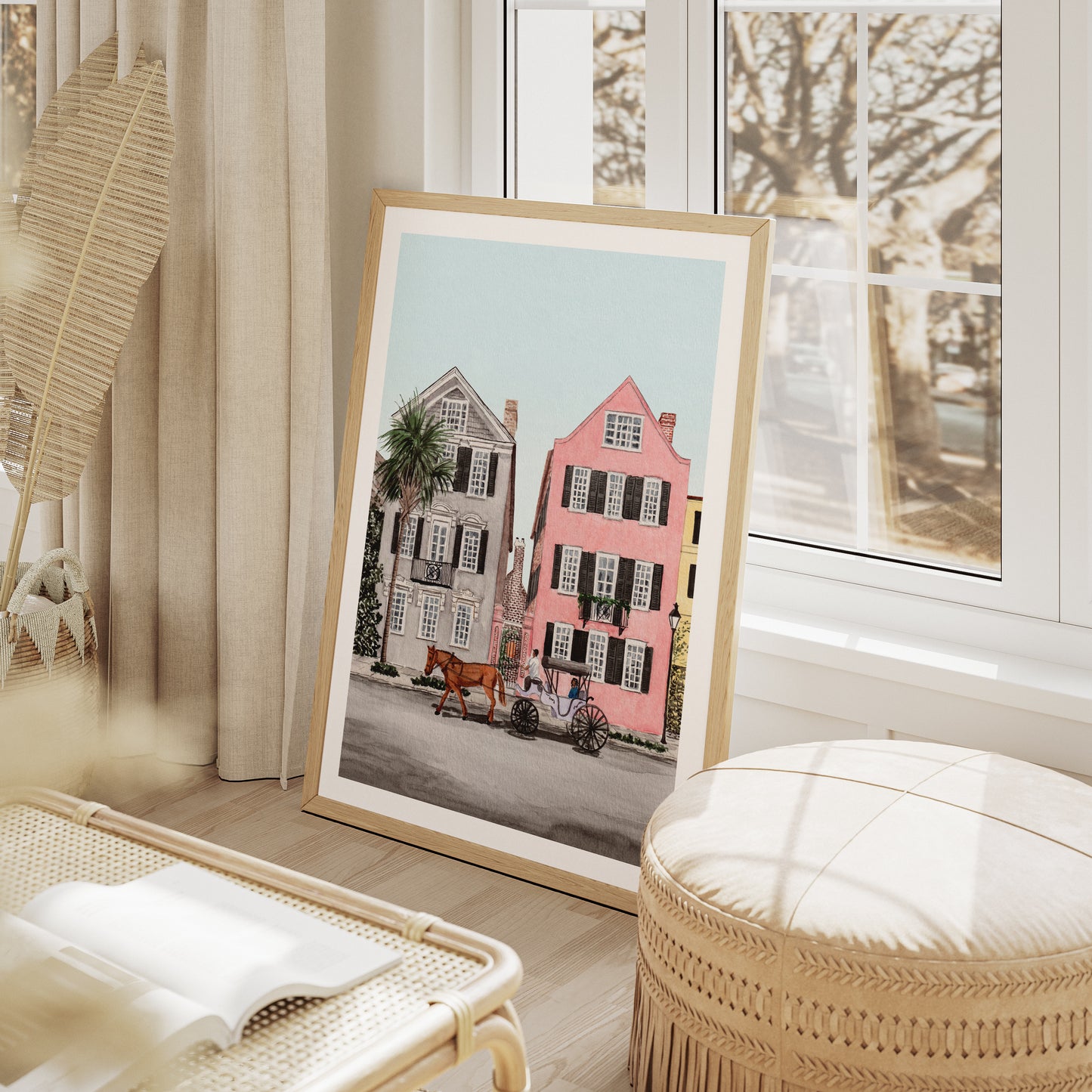 Charleston Watercolor Art, South Carolina Beach House Decor, Charleston Cityscape, Southern Art