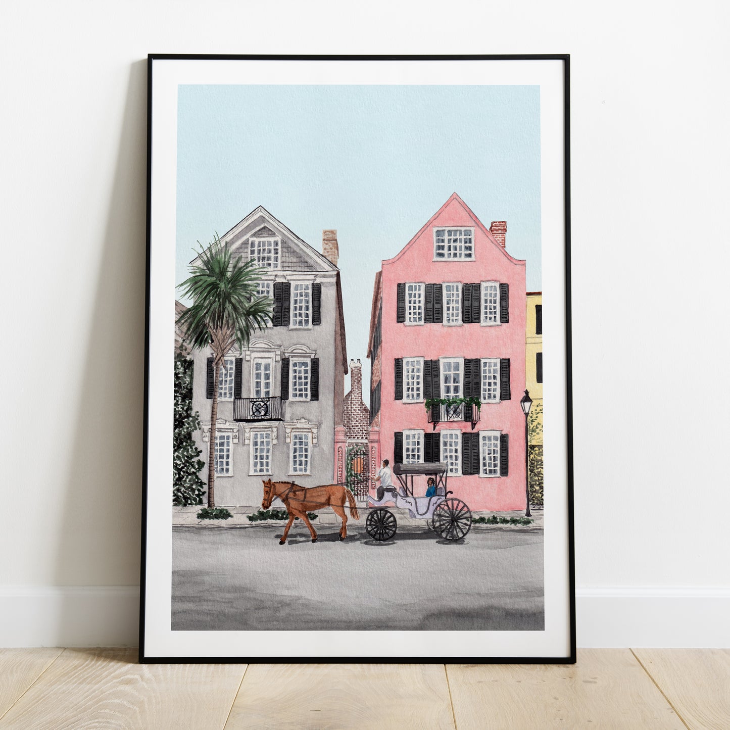 Charleston Watercolor Art, South Carolina Beach House Decor, Charleston Cityscape, Southern Art