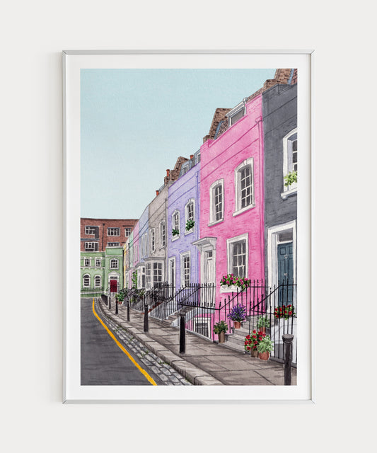 Chelsea London Watercolor Print, England Wall Art, Chelsea Painting, UK Decor