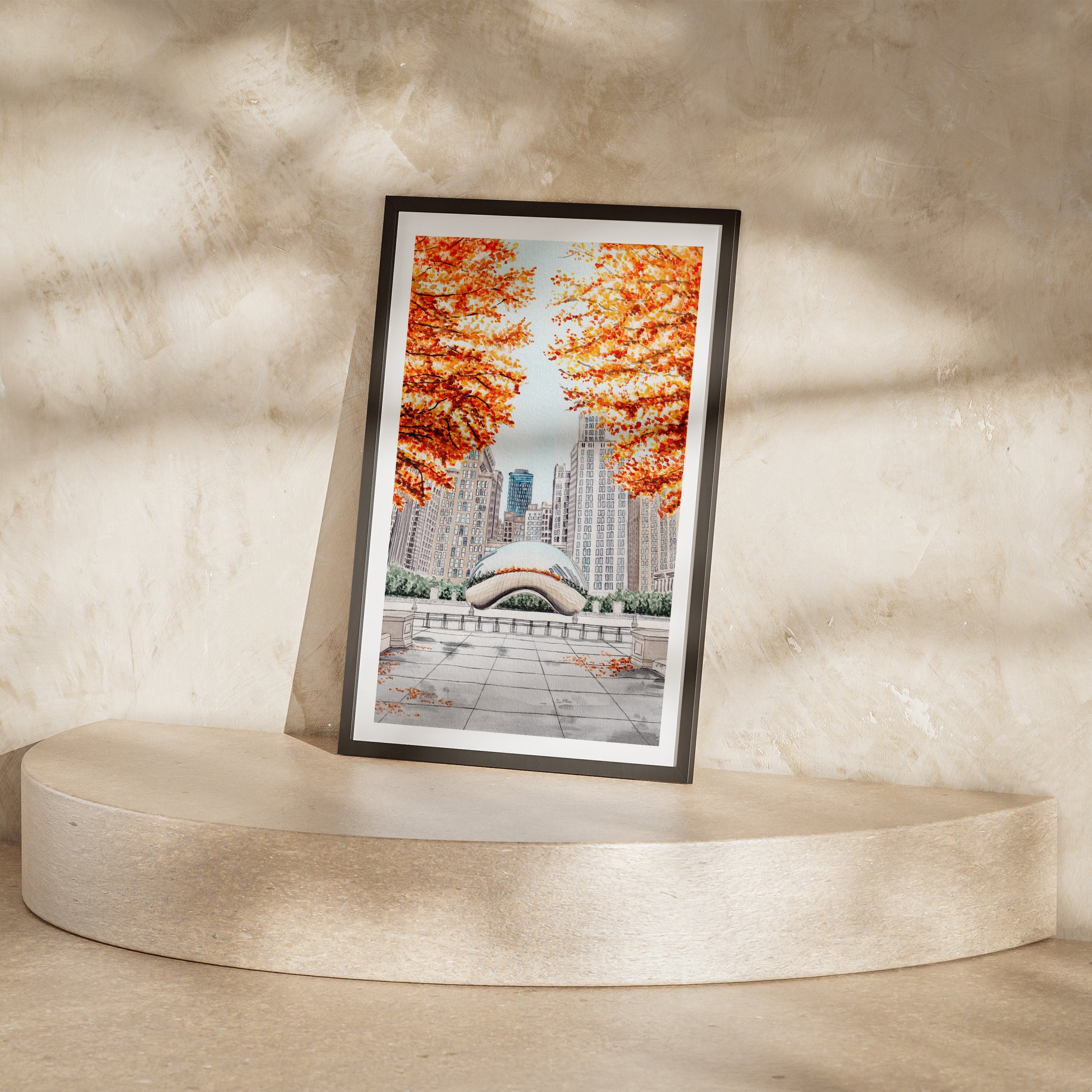 Chicago Cloud Gate wall decor - NorrskenArt