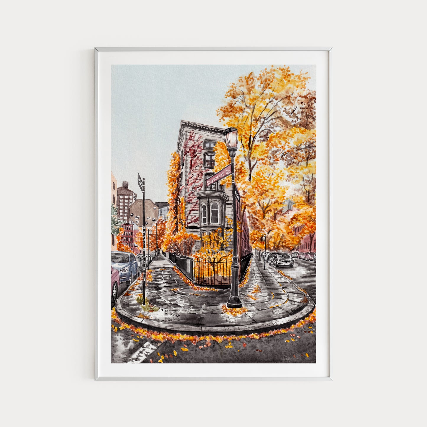 New York Wall Art, USA Decor, New York Fall Wall Art, New York Print, Autumn Art