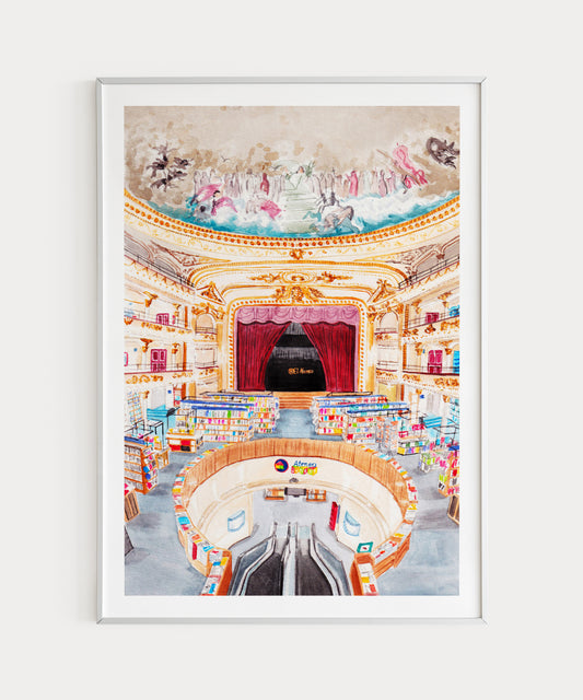 El Ateneo watercolor art print - NorrskenArt