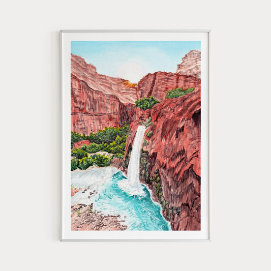 Arizona Watercolor Painting - Arizona Landscape - NorrskenArt