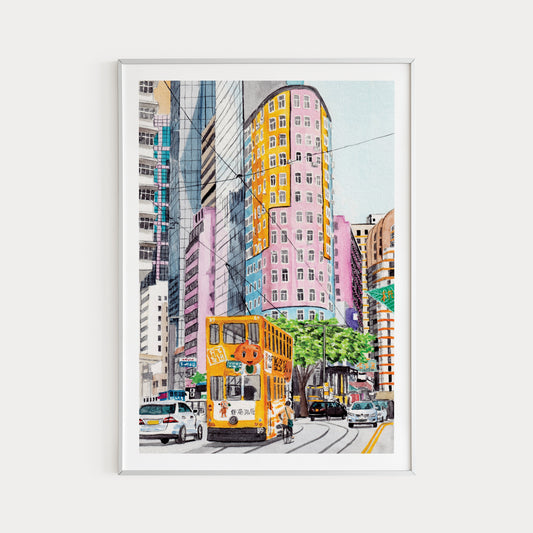 Hong Kong Watercolor Art Print Hong Kong Wall Art