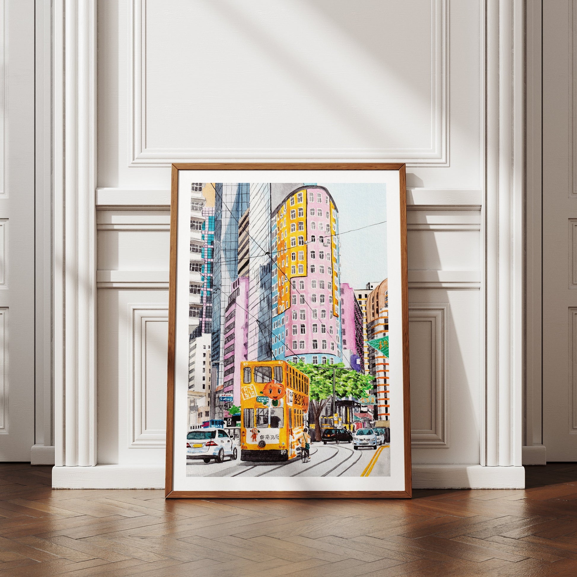 Hong Kong watercolor printable art 
