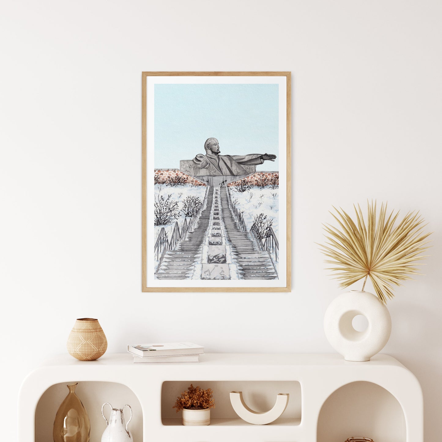 Istaravshan Tajikistan Watercolor Wall Art - NorrskenArt