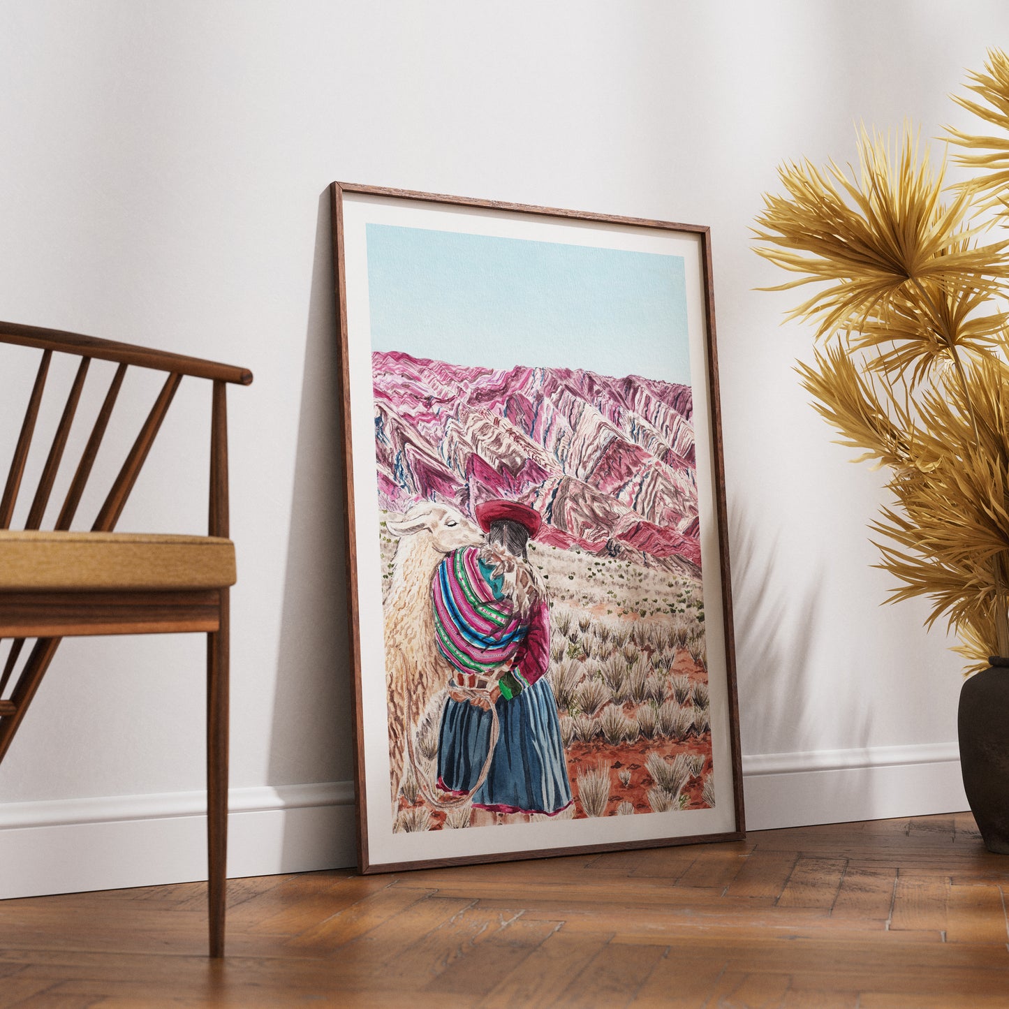 Jujuy Argentina Watercolor Wall Art, Andes Mountains Art, Argentina Wall Decor