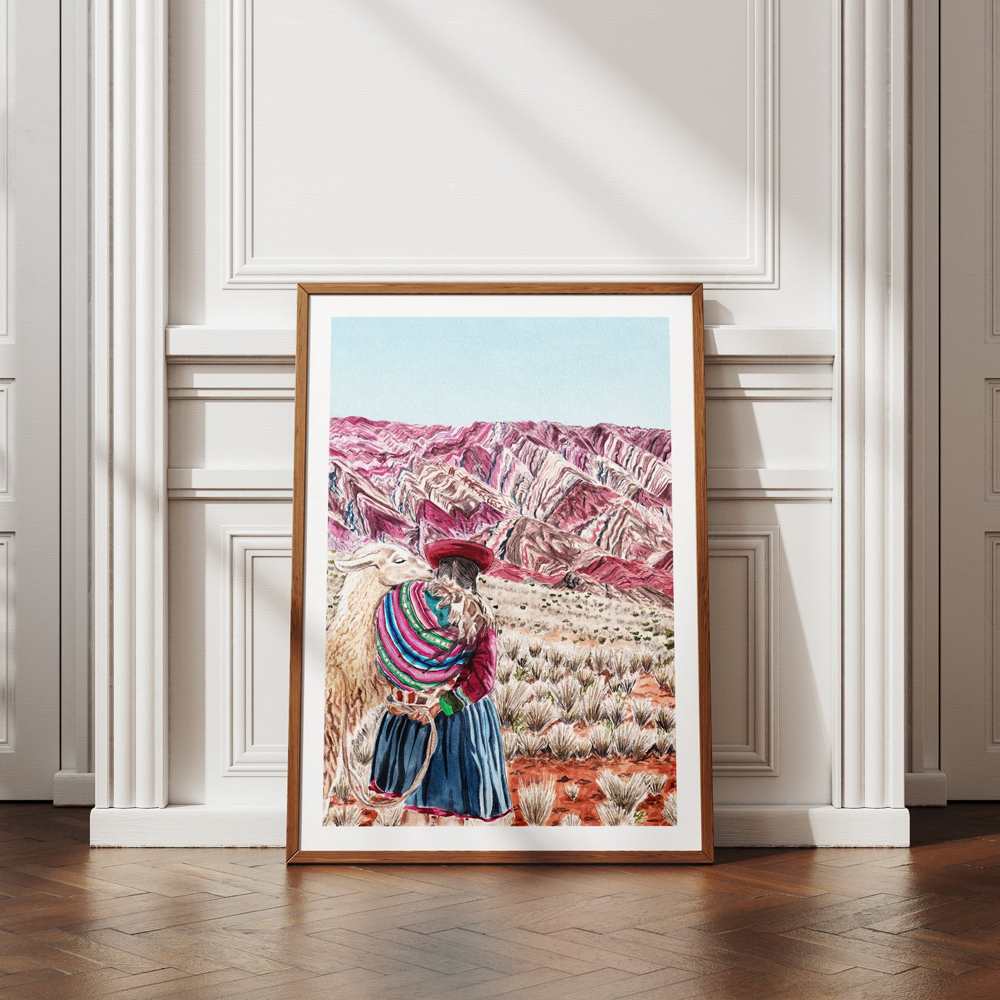 Jujuy Argentina Watercolor Wall Art, Andes Mountains Art, Argentina Wall Decor