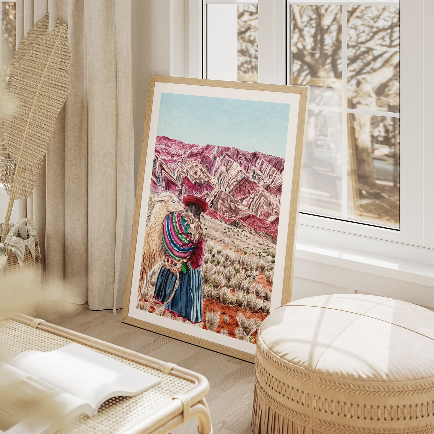 Jujuy Argentina Watercolor Wall Art, Andes Mountains Art, Argentina Wall Decor