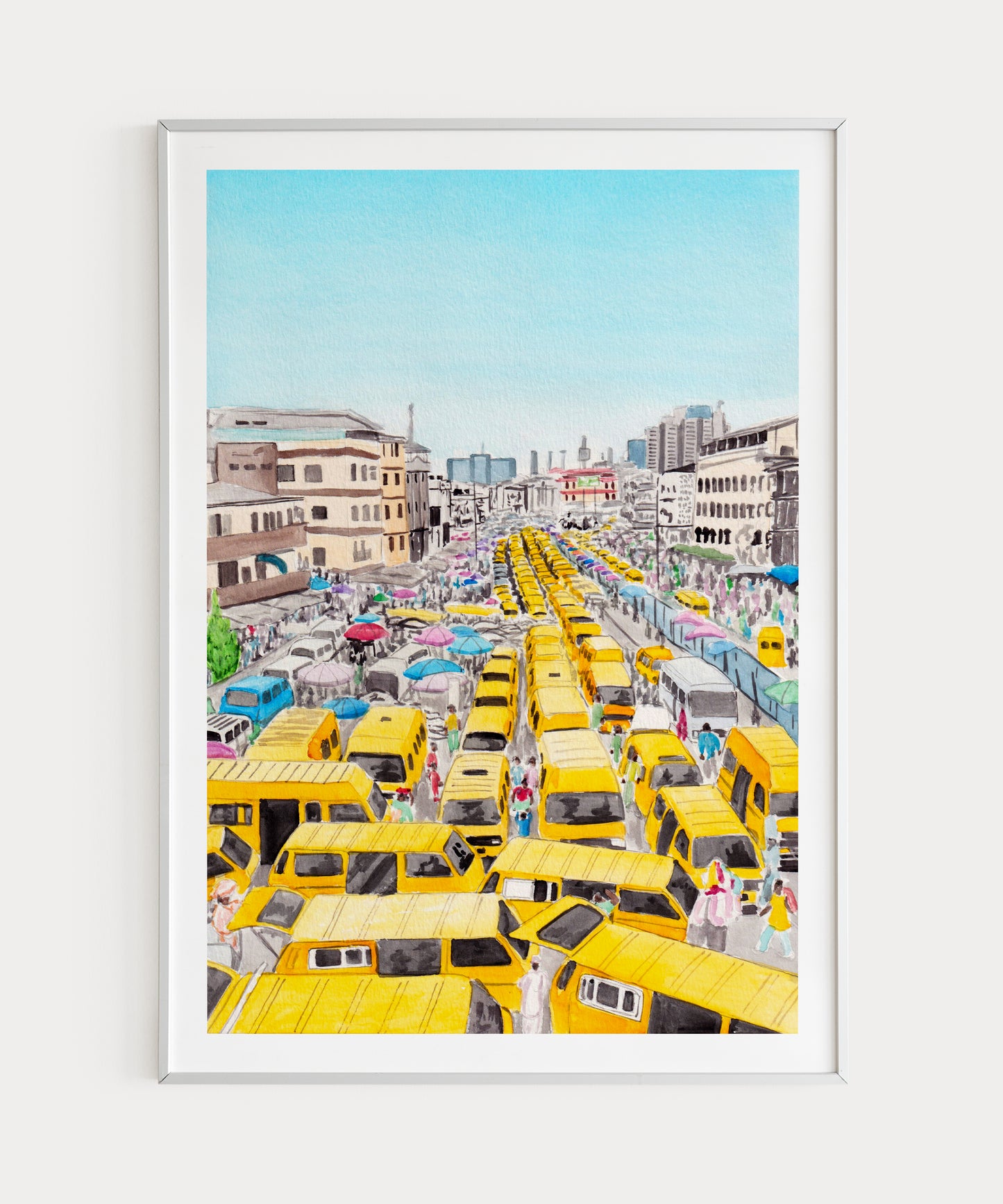 Lagos Nigeria - Watercolor Art Print - African Wall Art - NorrskenArt