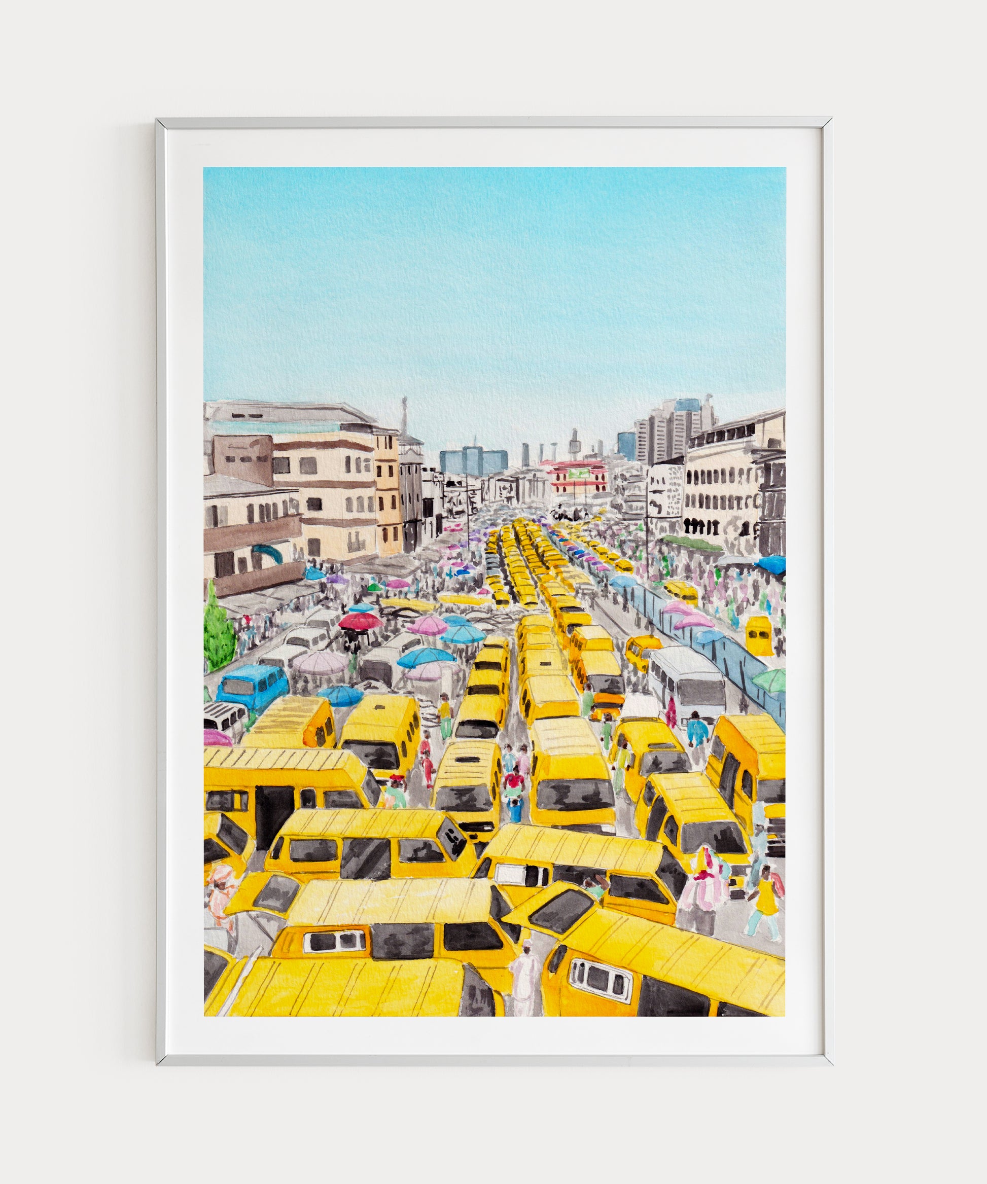 Lagos Nigeria - Watercolor Art Print - African Wall Art - NorrskenArt