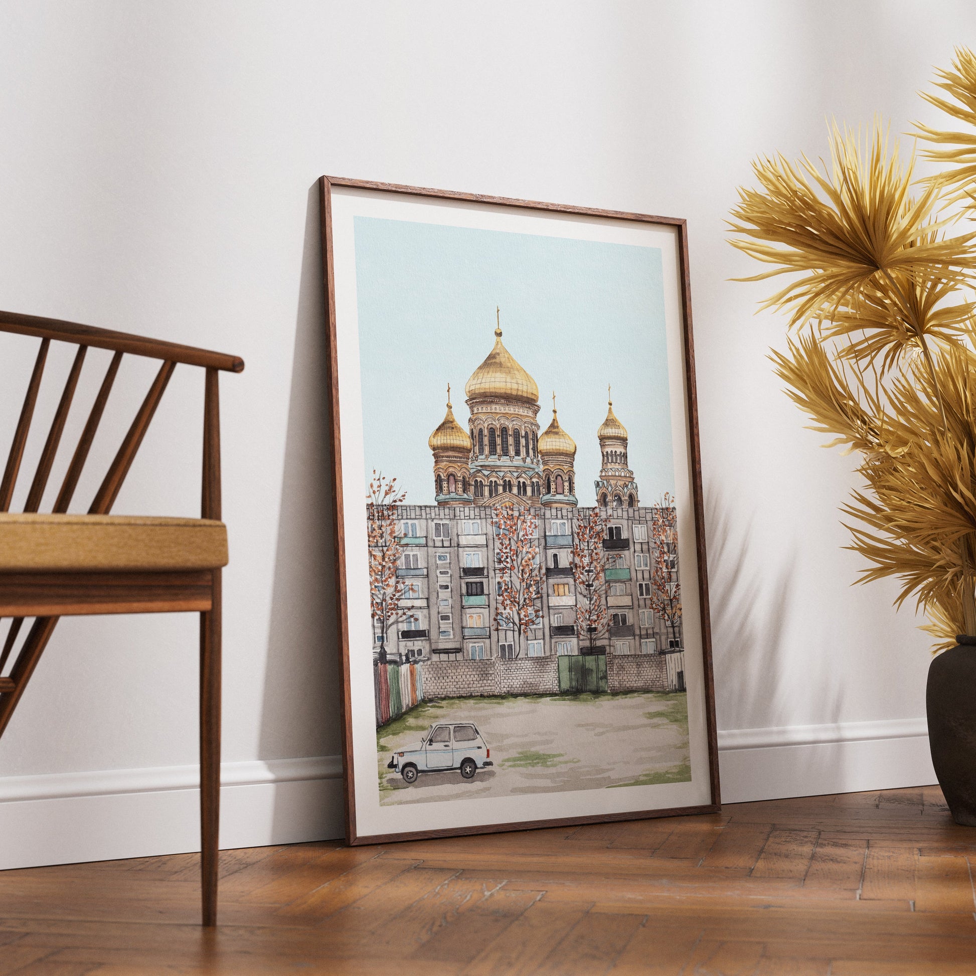 Liepaja Latvia Watercolor Wall Art - NorrskenArt