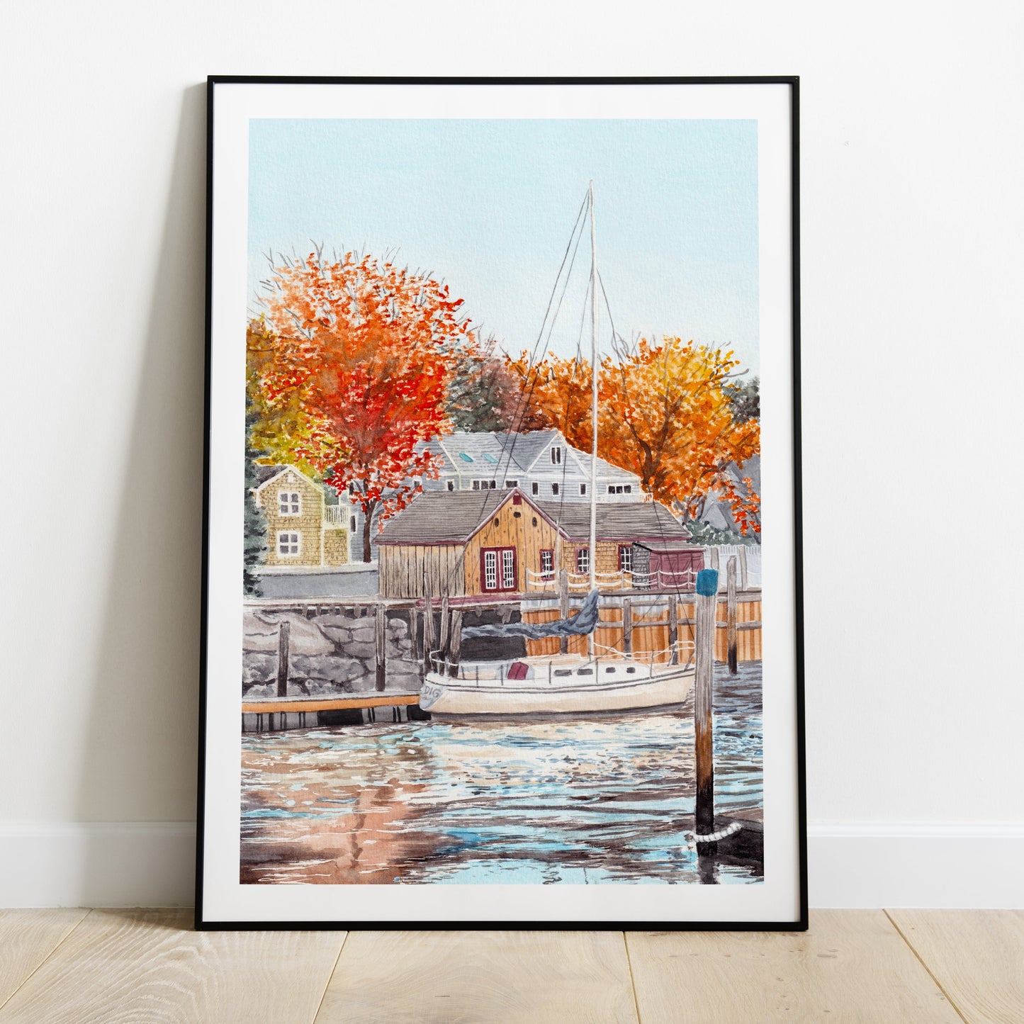 Maine Kennebunkport Landscape Travel Gift USA Decor