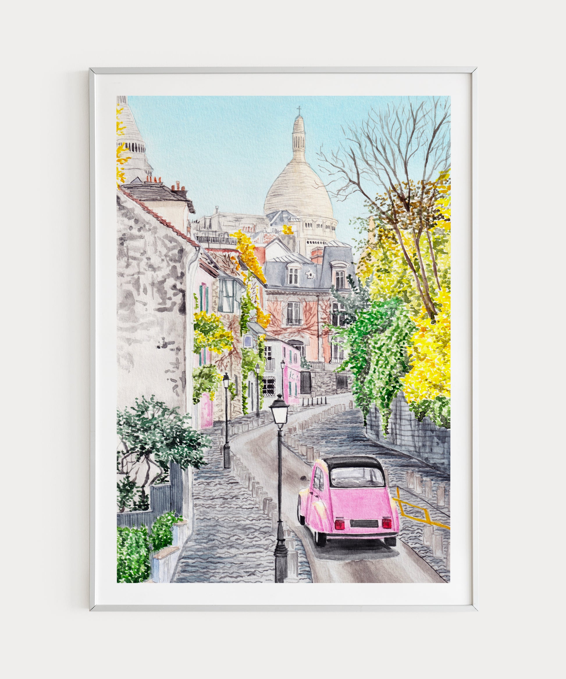 Montmartre Paris Cityscape - Watercolor Art Print - Travel Gift -NorrskenArt