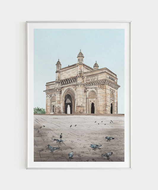 Mumbai India watercolor art