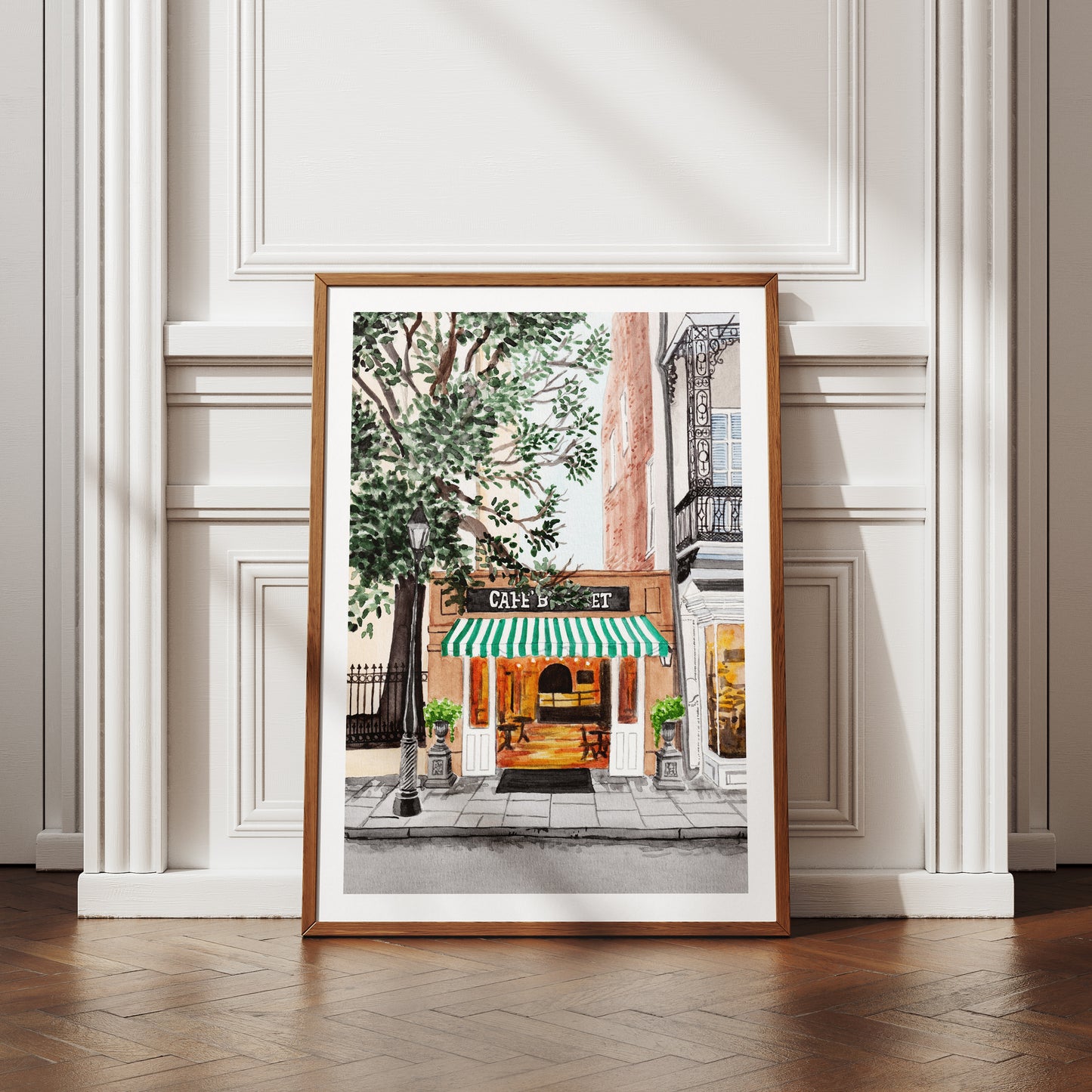 New Orleans Watercolor Wall Art, Louisiana Decor, French Quarter Painting, New Orleans Cityscape, Louisiana Art Print, Travel Gift