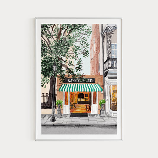 New Orleans Watercolor Art Print Travel Gift