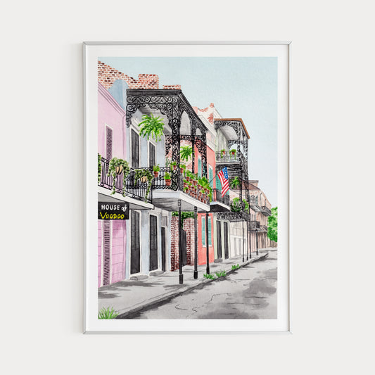 New Orleans Cityscape - French Quarter Wall Art - Travel Gift