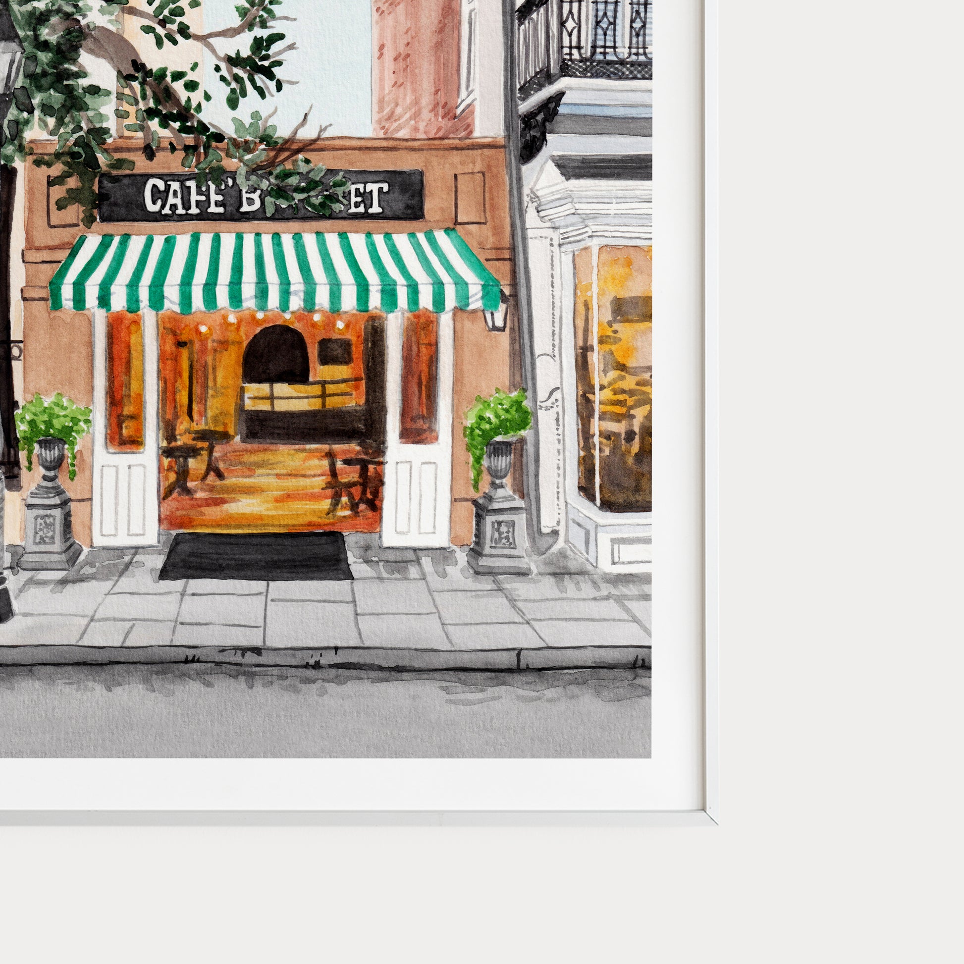 New Orleans watercolor painting - NorrskenArt