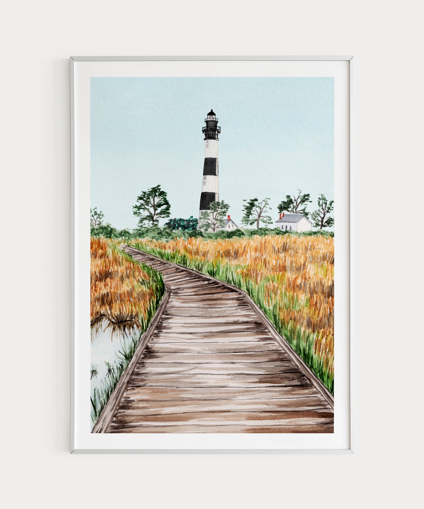 Outer Banks watercolor wall art - NorrskenArt