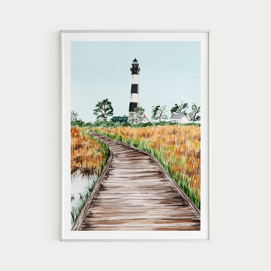 Outer banks Landscape, North Carolina Wall Art, Outer banks Painting, Coastal Decor
