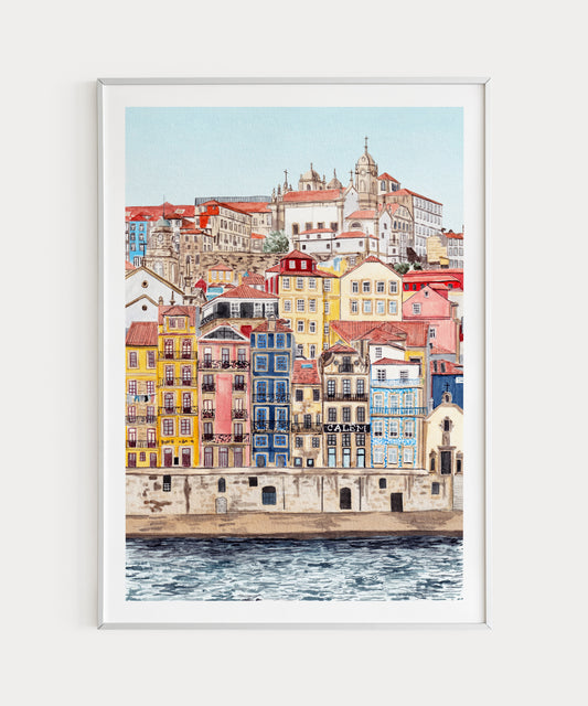 Porto watercolor wall art - NorrskenArt