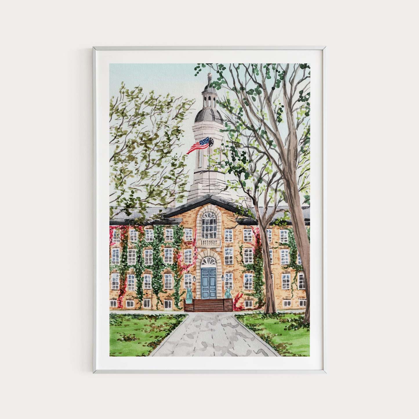 Princeton New Jersey Art Print - Watercolor Painting - NorrskenArt
