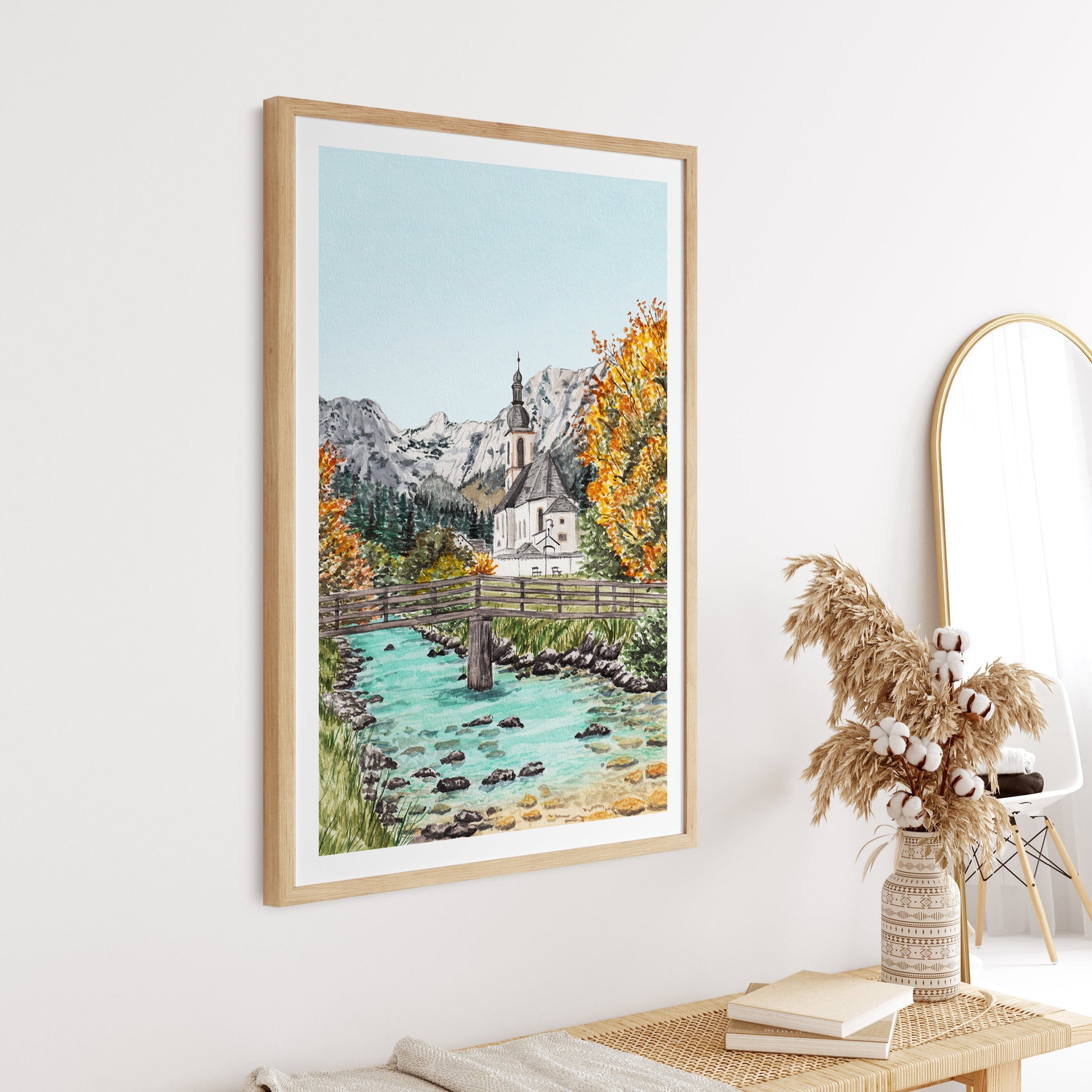 Ramsau watercolor art print