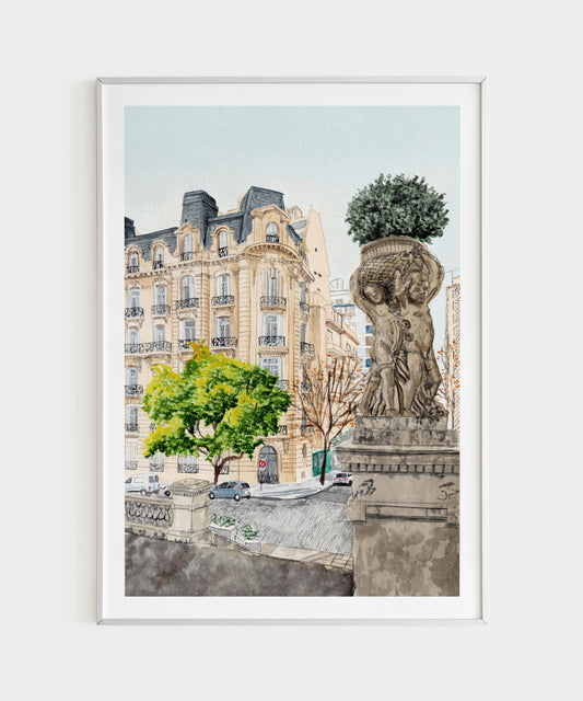 Recoleta watercolor art print - NorrskenArt