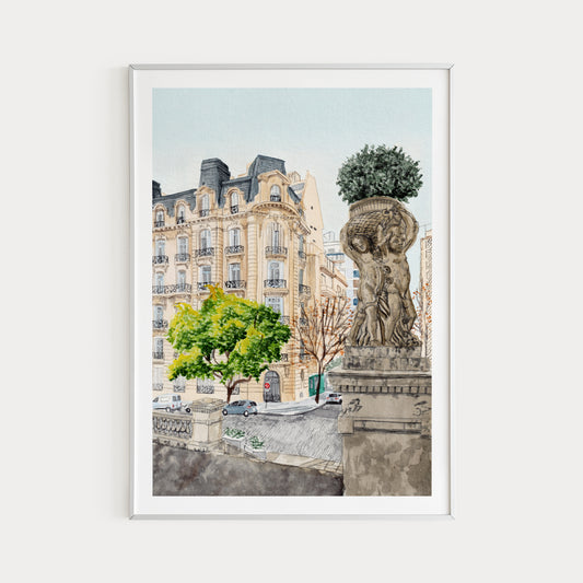 Recoleta, Buenos Aires Watercolor Art Print | Argentina Cityscape | Travel Gift | Buenos Aires Home Decor