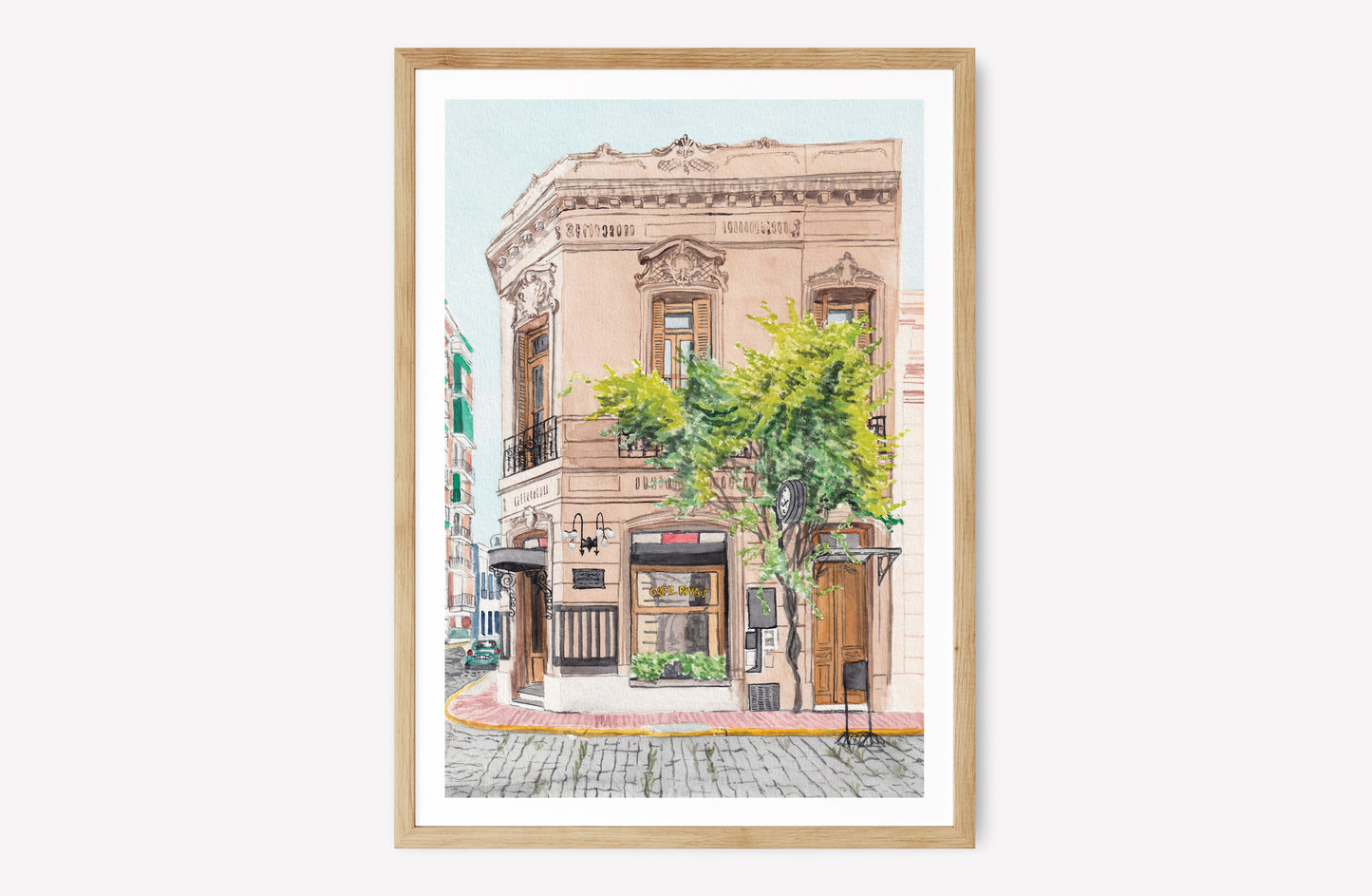 San Telmo Watercolor Print, Buenos Aires Wall Art, Argentine Decor