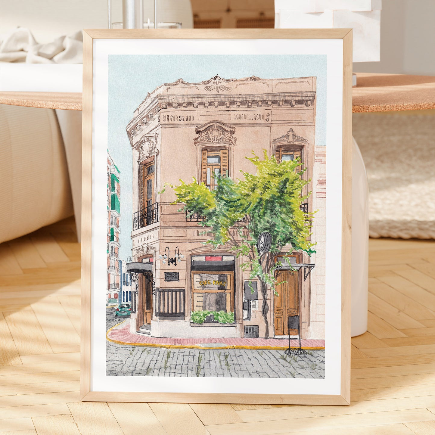 San Telmo Watercolor Print, Buenos Aires Wall Art, Argentine Decor