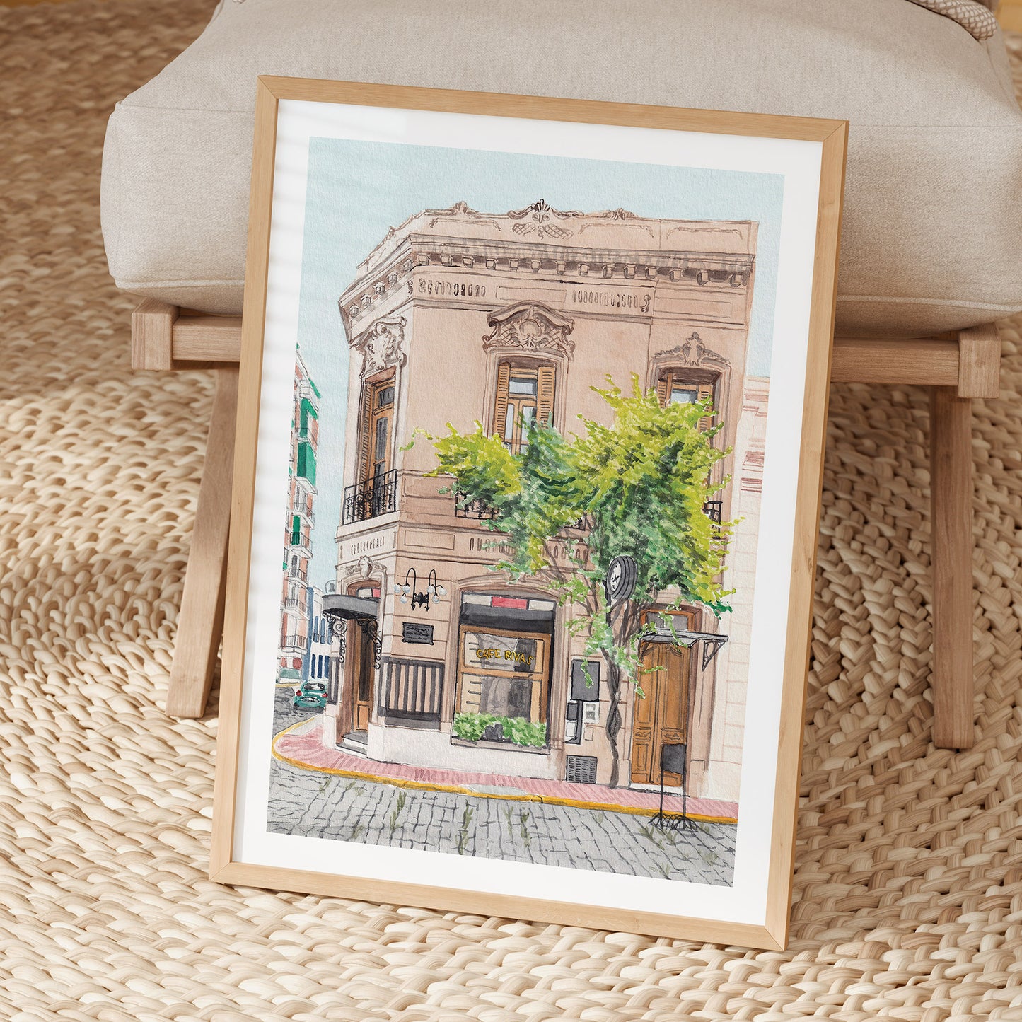 San Telmo Watercolor Print, Buenos Aires Wall Art, Argentine Decor