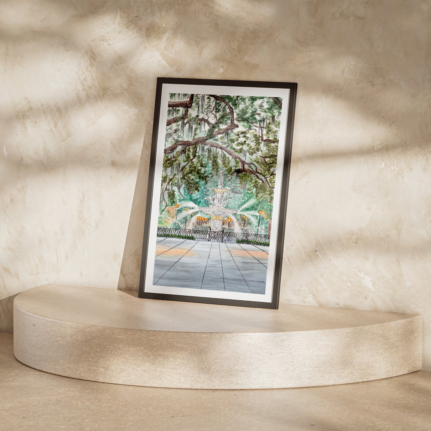 Savannah Forsyth Fountain art print - NorrskenArt