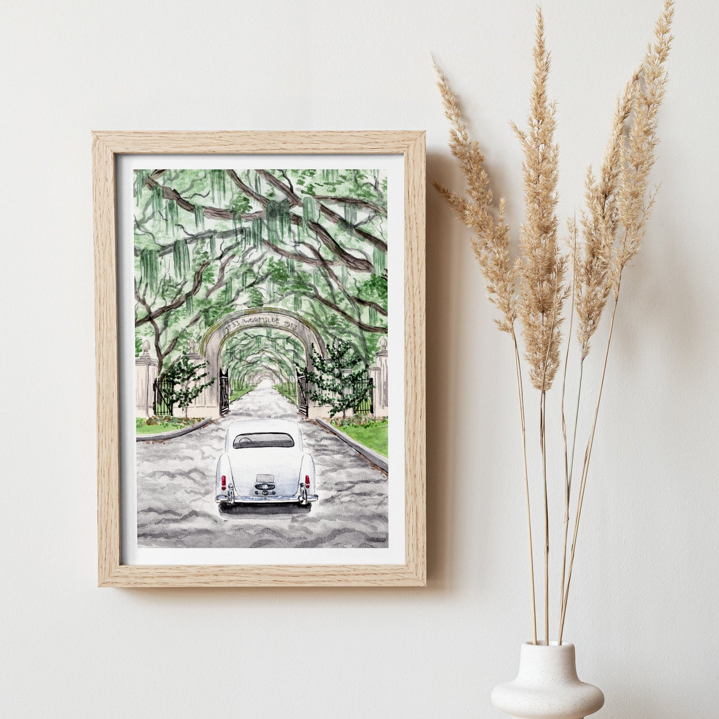 Savannah Wormsloe Plantation art print - NorrskenArt