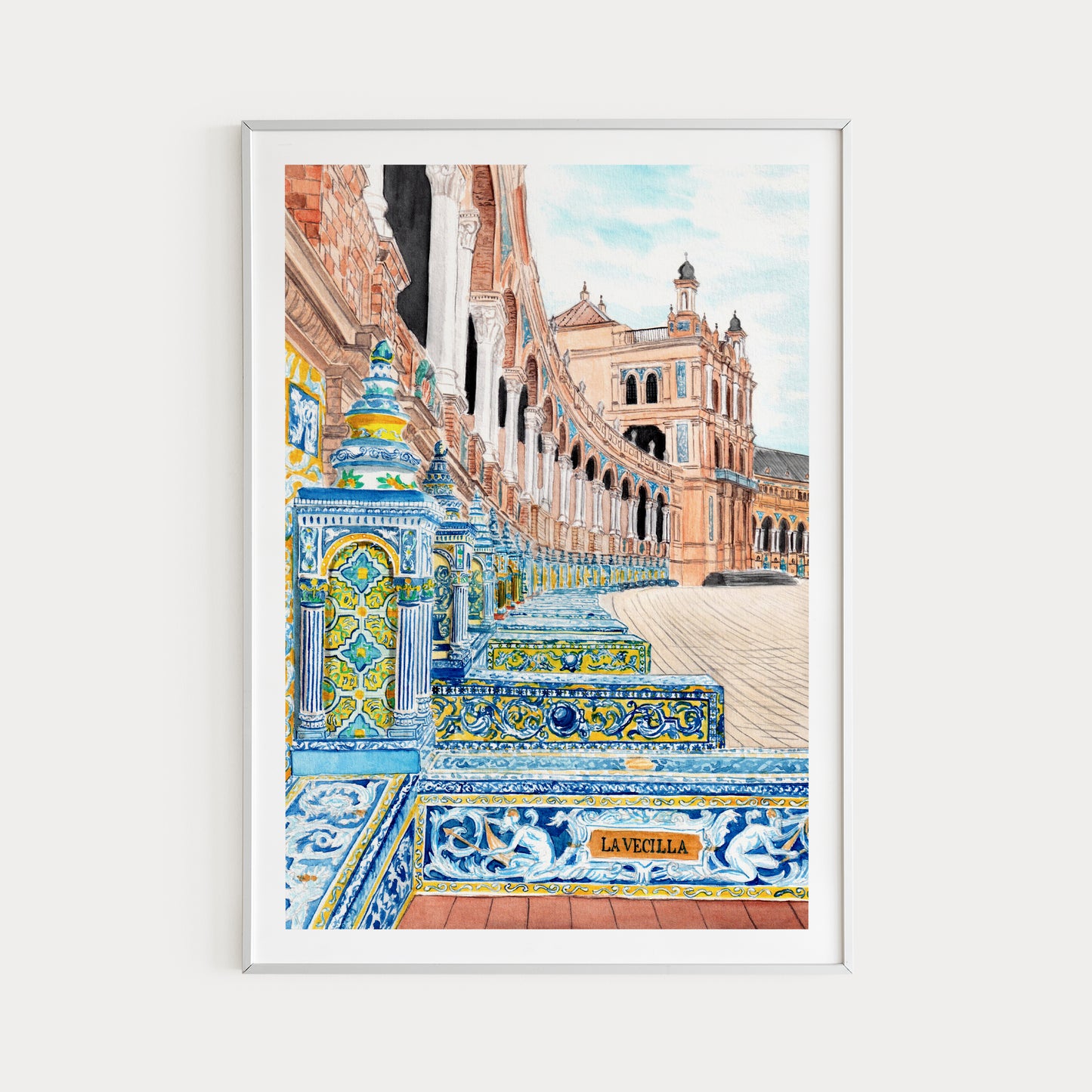 Seville Spain Cityscape Andalusian Wall Art - Travel Gift - NorrskenArt