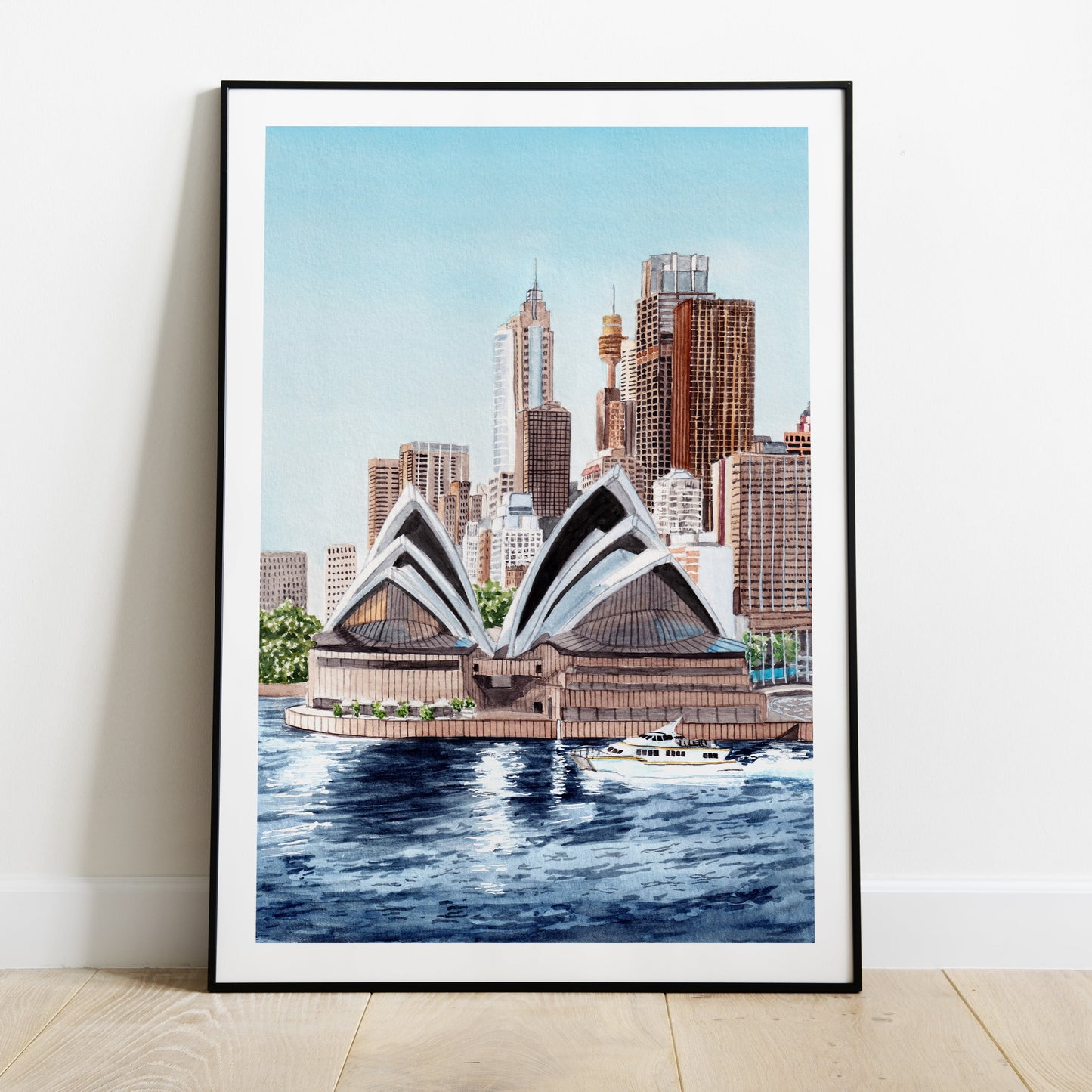 Sydney Watercolor Cityscape Wall Decor - Australia Art - NorrskenArt