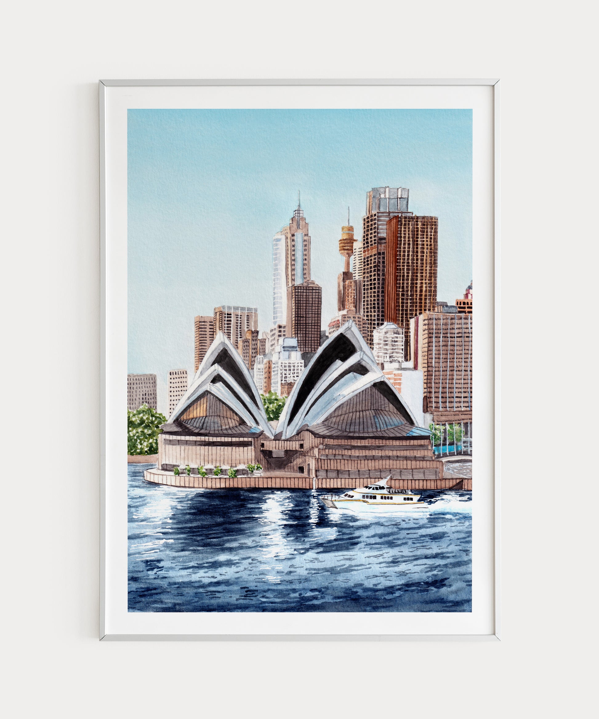 Sydney watercolor wall art - NorrskenArt