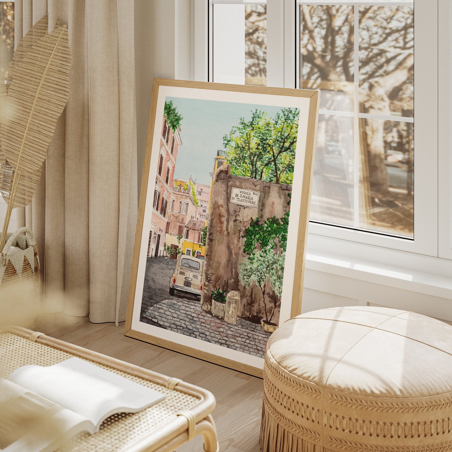 Trastevere Rome Cityscape Italian Decor - Travel Gift - Italy Wall Art