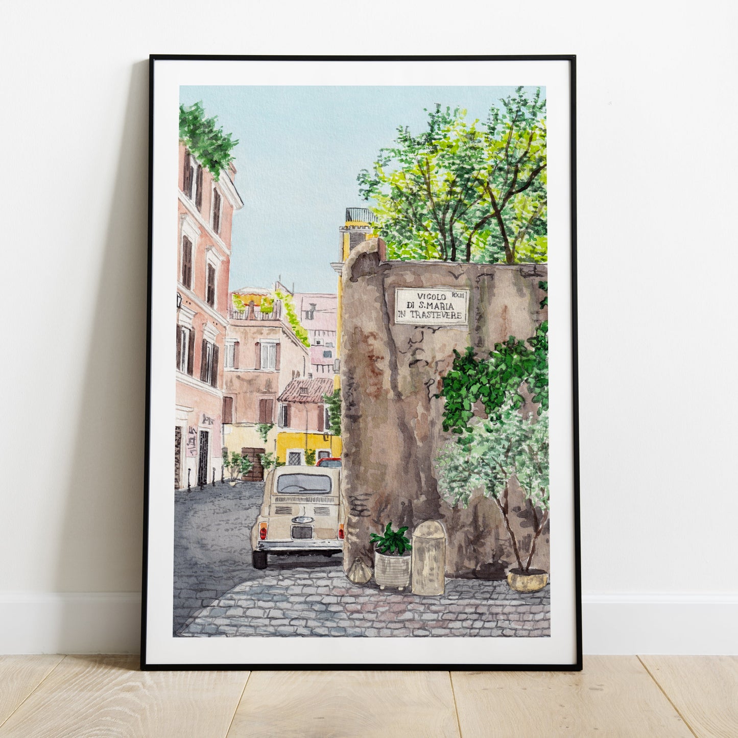 Trastevere Rome Cityscape Italian Decor - Travel Gift 