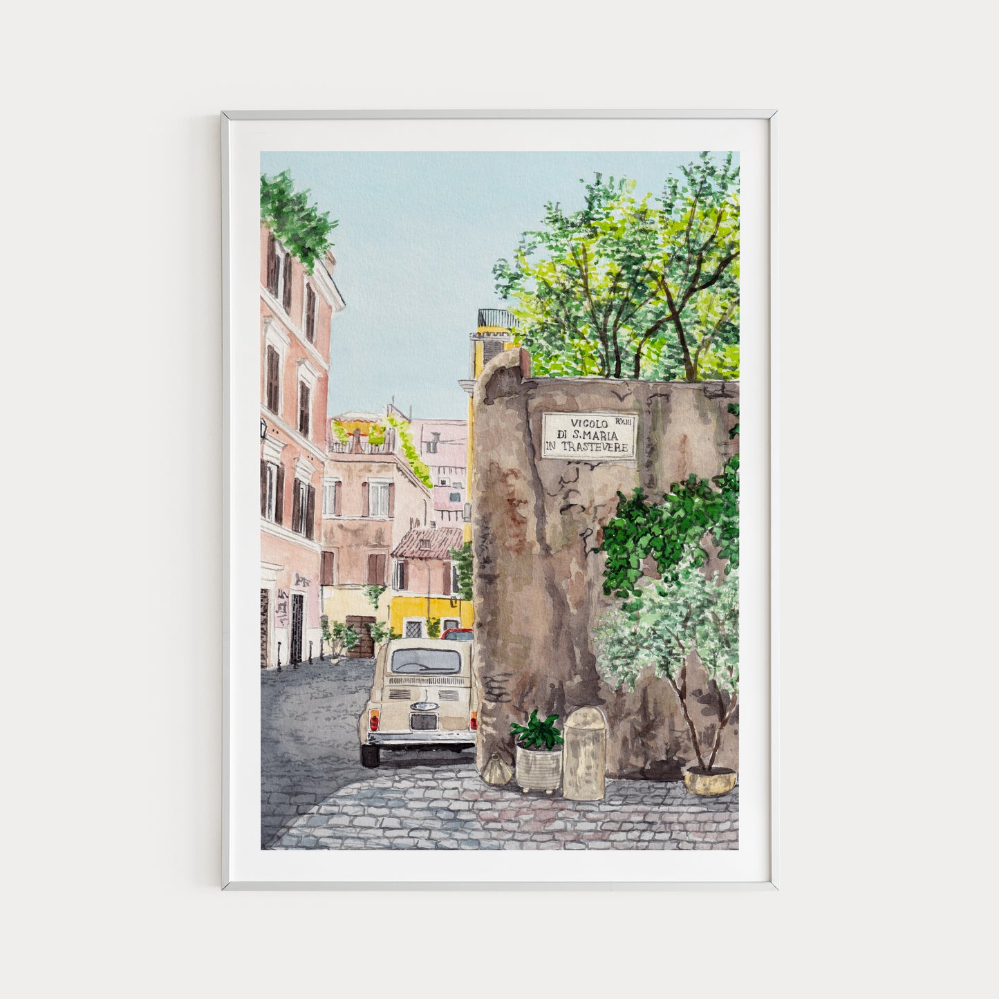 Trastevere Cityscape, Italy Wall Art, Rome Cityscape