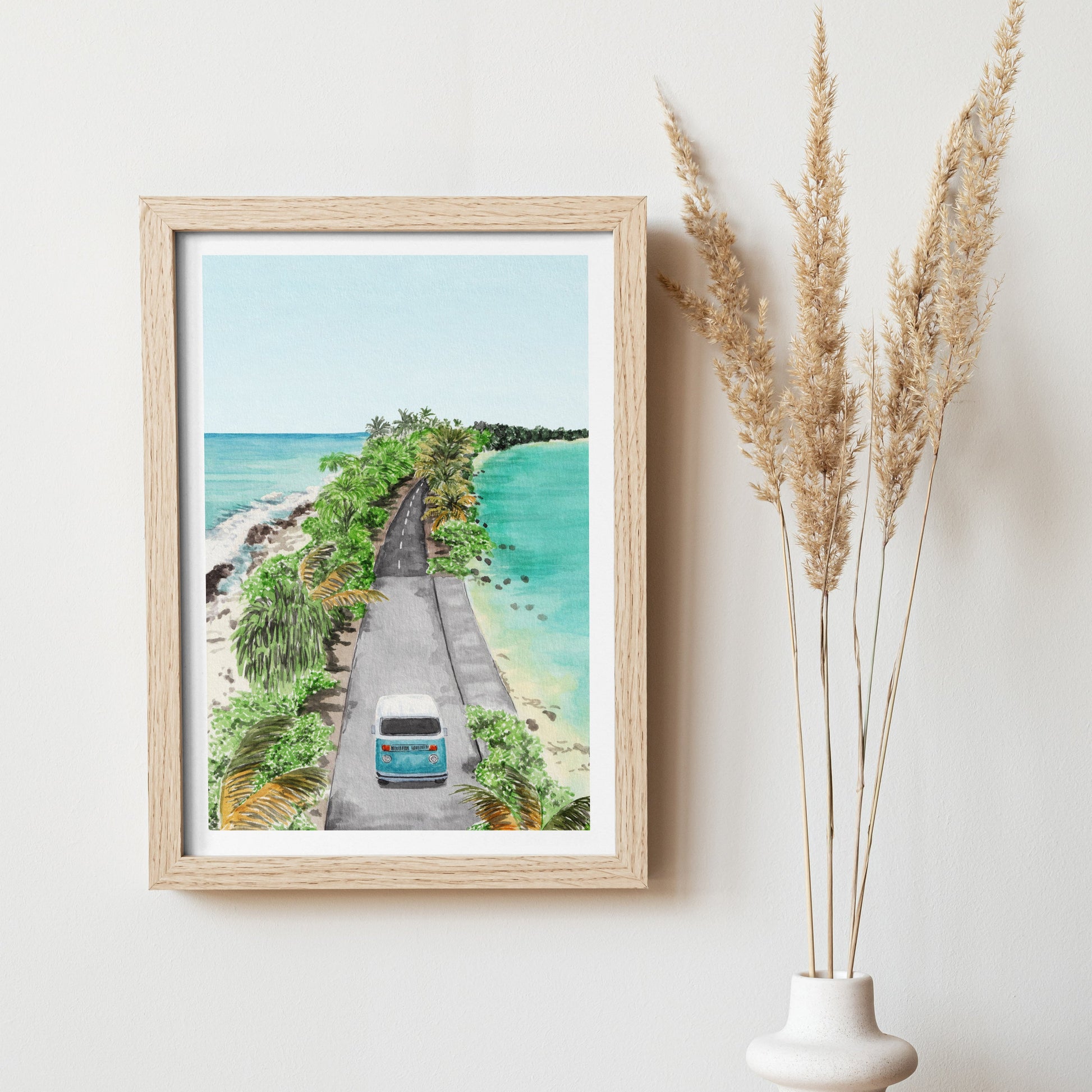 Tuvalu watercolor art print - NorrskenArt