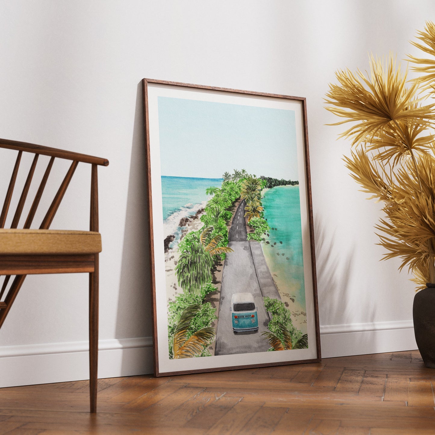 Tuvalu watercolor painting - NorrskenArt